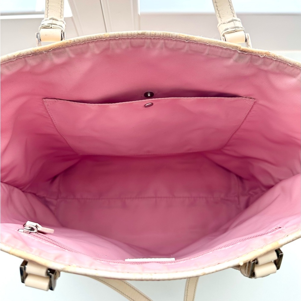Christian Dior Pink Coated Canvas No. 2 Trotter Tote Bag. - Picture 7 of 16